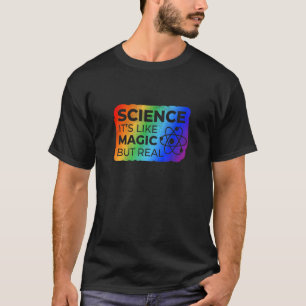 Vetenskapen är som magiska men reella halvtonslgbt t shirt