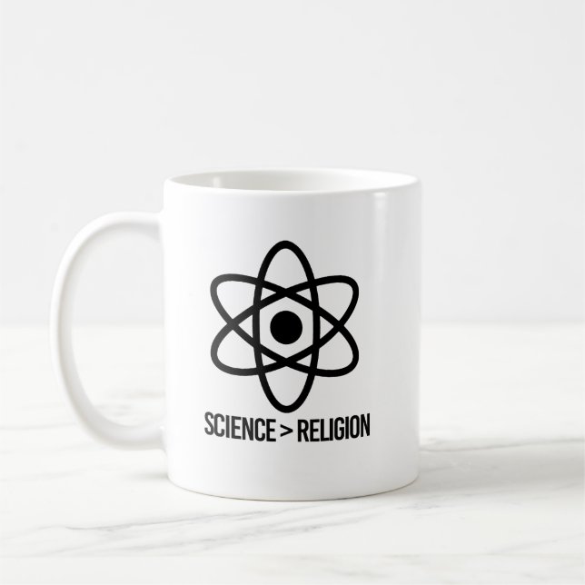 Vetenskapen är underbarare än religionen kaffemugg (Vänster)