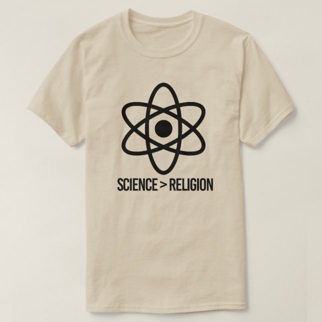 Vetenskapen är underbarare än religionen t shirt (Design framsida)