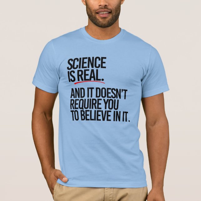 VETENSKAPEN ÄR VERKLIG T SHIRT (Framsida)
