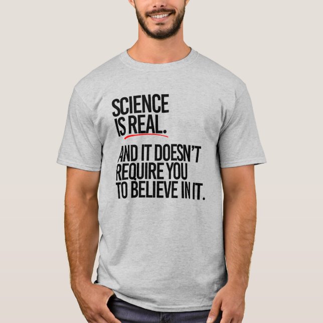 VETENSKAPEN ÄR VERKLIG T SHIRT (Framsida)