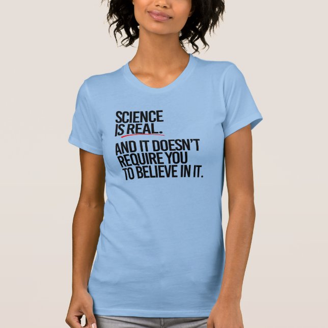 VETENSKAPEN ÄR VERKLIG T SHIRT (Framsida)