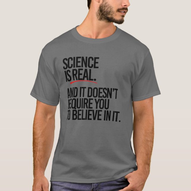 VETENSKAPEN ÄR VERKLIG T SHIRT (Framsida)