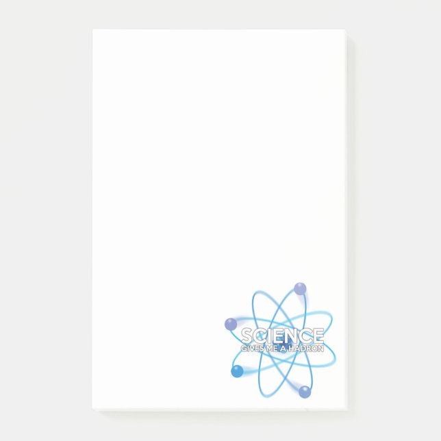 VETENSKAPEN GER MIG EN HADRON POST-IT BLOCK (Framsida)