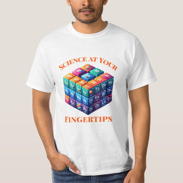 Vetenskapen på dina fingerspetsar t shirt (Framsida)