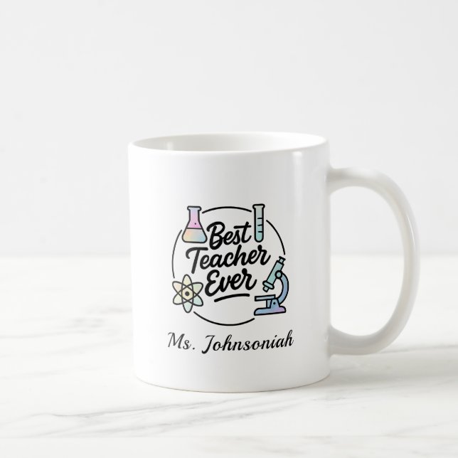 Vetenskapens bästa lärare har nånsin gjort en kolv kaffemugg (Höger)