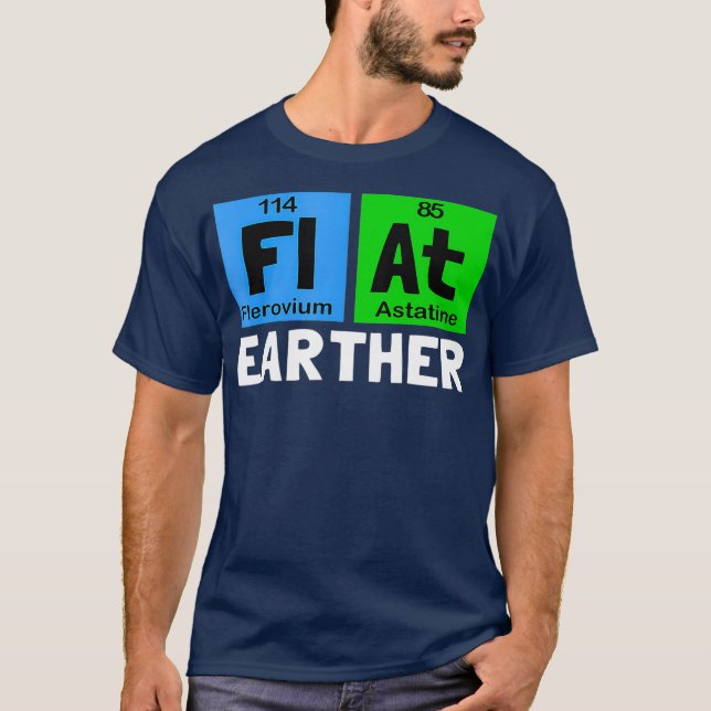 Vetenskapens platta jordplåt t shirt (Framsida)