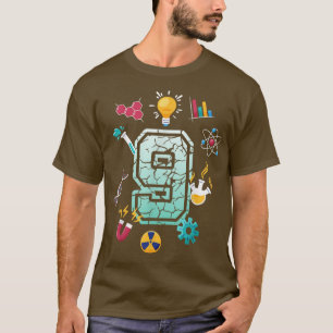 Vetenskaplig 9-årig födelsedagsskola Party Scienti T Shirt