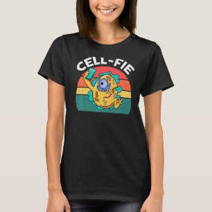Vetenskaplig Cellfie Microbiolog Biology Teacher T Shirt