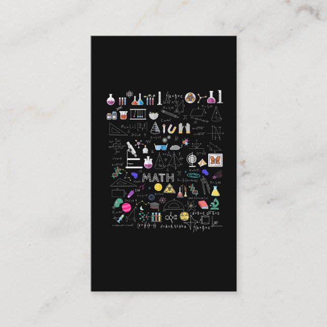 Vetenskaplig fysik, matemisk biologi astronomi visitkort (Framsida)