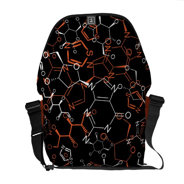Vetenskaplig kemi messenger bag (Öppen Baksida)