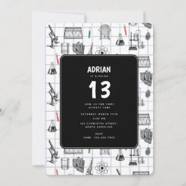 Vetenskaplig kemi Vetenskaplig Födelsedagsfest Tem Inbjudningar