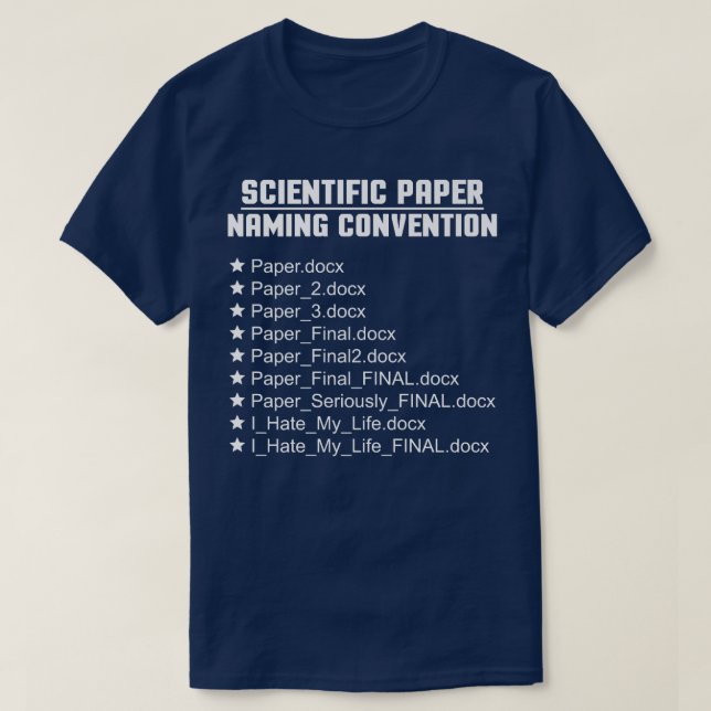 Vetenskaplig namngivningskonvention Scientist Prem T Shirt (Design framsida)