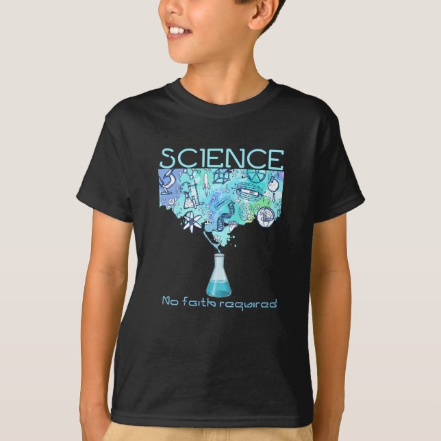 Vetenskaplig tillit krävs Sarcastic Atheist Gift T Shirt (Framsida)