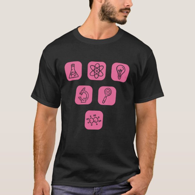 Vetenskapliga elementartiklar t shirt (Framsida)