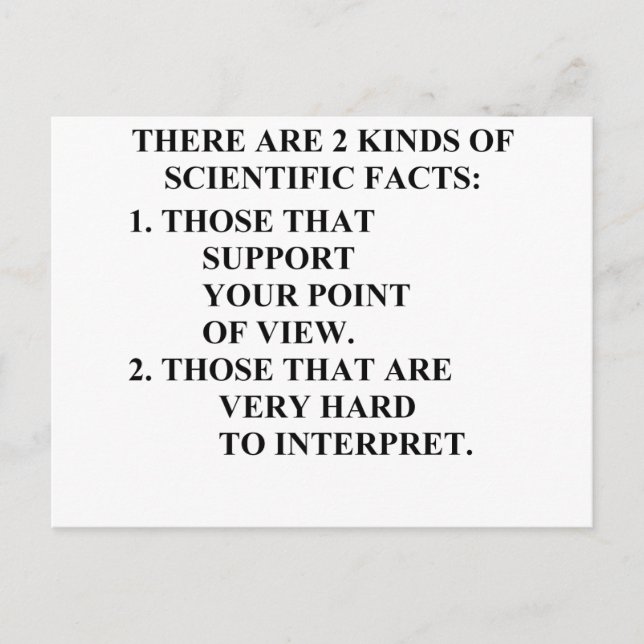 vetenskapliga fakta vykort (Framsida)