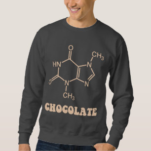 Vetenskapligt choklat Inslag Theobromine Molecule Långärmad Tröja