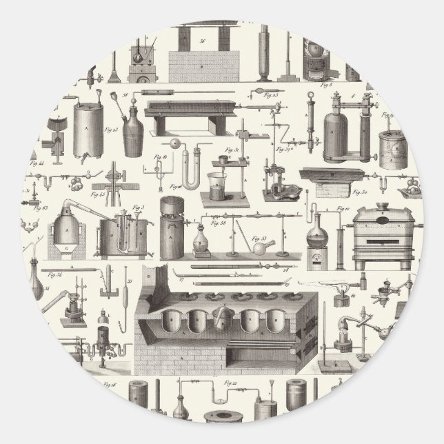 Vetenskapligt Verktyg Runt Klistermärke (Framsida)