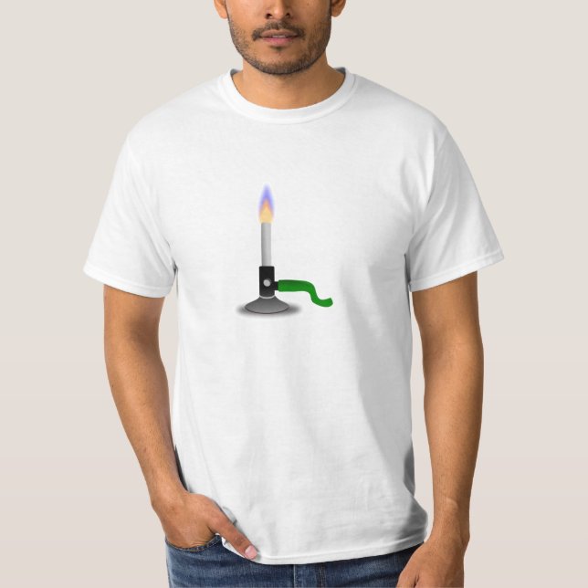 Vetenskaps- och kemiBunsen gasbrännare T-shirt (Framsida)