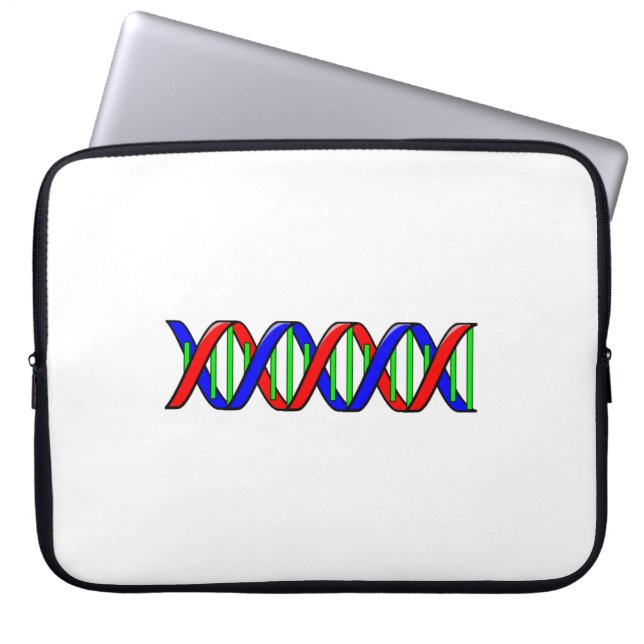 VetenskapsDNA strandar Laptop Sleeve (Framsidan)