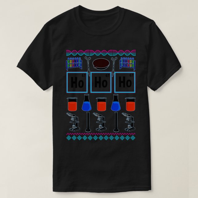 Vetenskapsgåvor Ugly Science Jul Sweater Ugly T Shirt (Design framsida)
