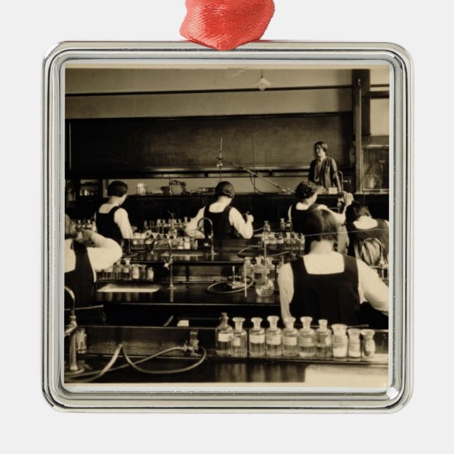 Vetenskapskurs på den London läroverket för Gi Julgransprydnad Metall (Framsidan)