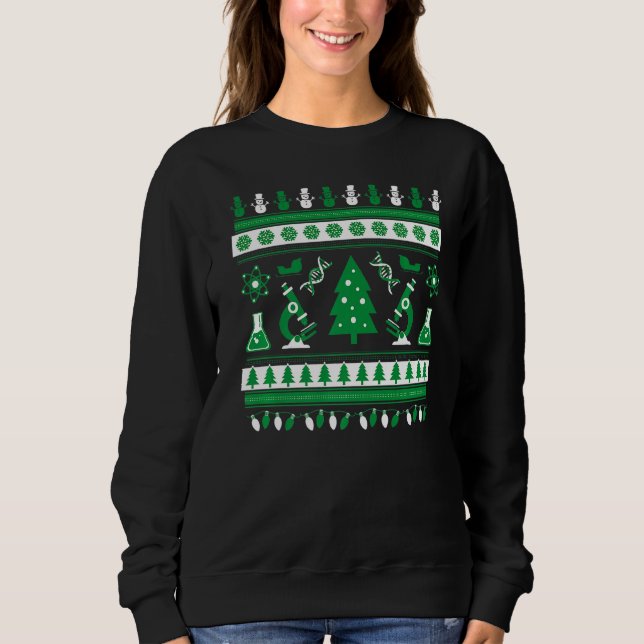 Vetenskapslaboratoriet Ugly jul Sweater T Shirt (Framsida)