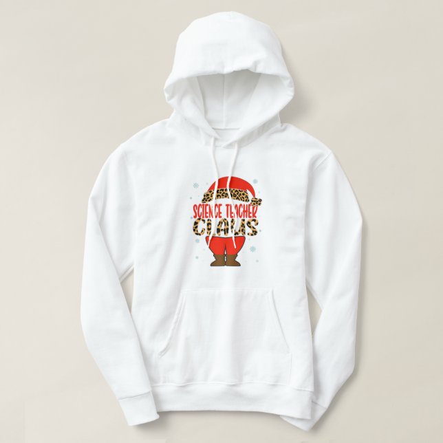 Vetenskapslärare Claus jultomten Hat pyjamas Hoodie (Design framsida)