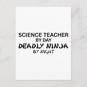 Vetenskapslärare Deadly Ninja Vykort