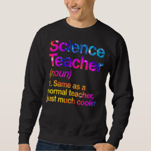 Vetenskapslärare Definition Första Dag Tie Dye Bak Lång Ärmad Tröja