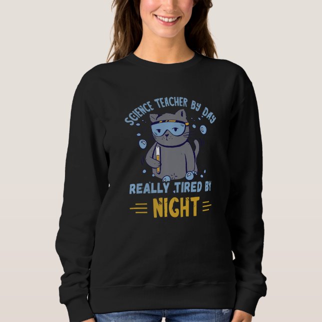 Vetenskapslärare efter daglig kattexperiment Veten T Shirt (Framsida)
