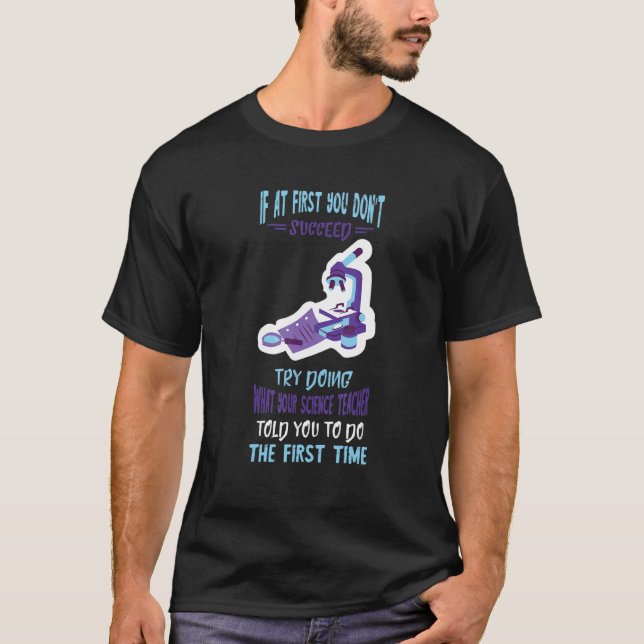 Vetenskapslärare Experiment Microscope Chemistry S T Shirt (Framsida)