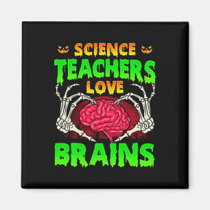 Vetenskapslärare Kärlek Brains Skeleton Hand Heart Magnet