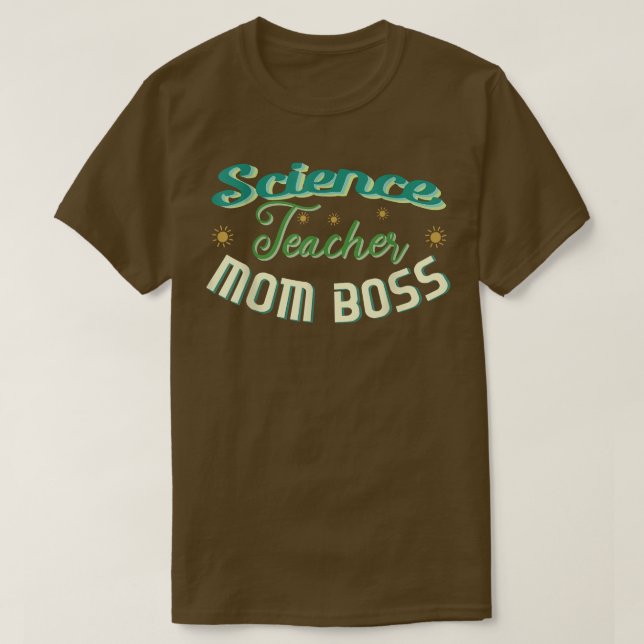 Vetenskapslärare Mamma Chef Cute Back to school T Shirt (Design framsida)