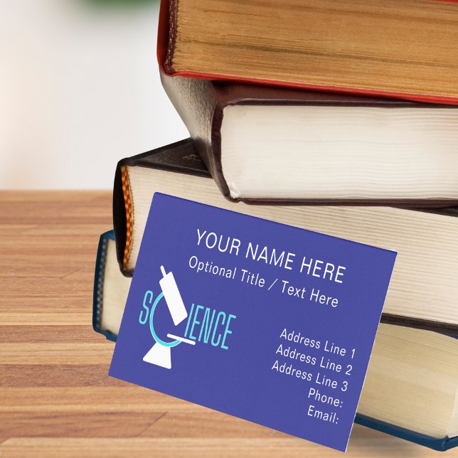 Vetenskapslärare/pedagogisk mikroskop visitkort (Skapare uppladdad)