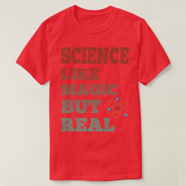 Vetenskapslärare som Magic men Real Shirt Science  T (Design framsida)