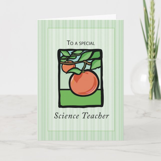 Vetenskapslärare Tack, äpple Tack Kort (Framsida)