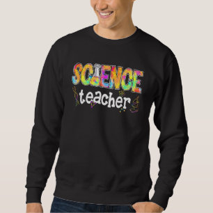 Vetenskapslärare Tie Dye Science undervisar i S Lång Ärmad Tröja