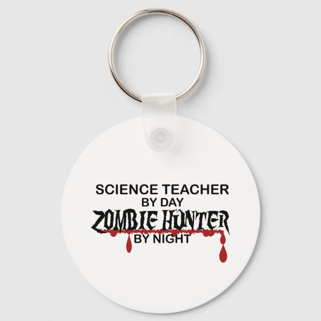Vetenskapslärare Zombie Hunter Nyckelring (Framsida)