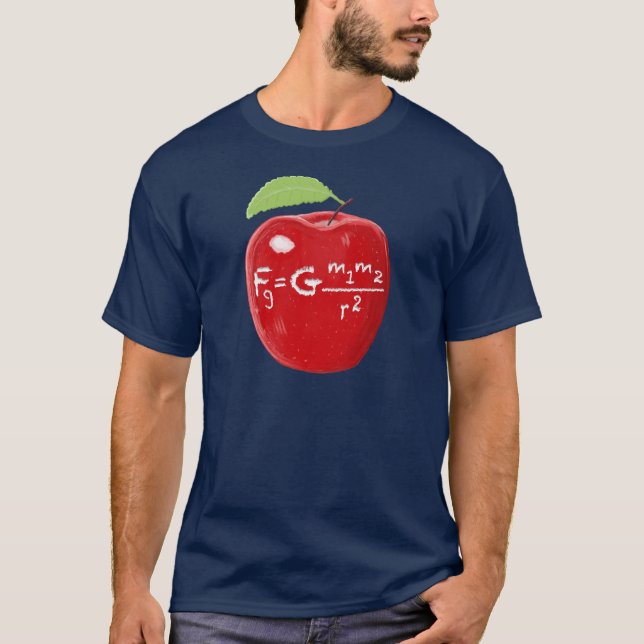 VetenskapslärareIsaac Newton lag av gravitation T Shirt (Framsida)