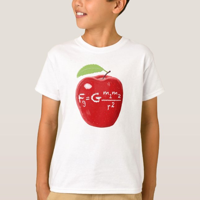 VetenskapslärareIsaac Newton lag av gravitation T Shirt (Framsida)