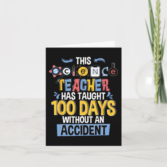 Vetenskapsläraren har 100 dagars skoltid kort (Framsida)