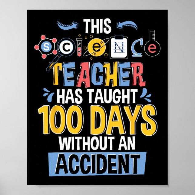 Vetenskapsläraren har 100 dagars skoltid poster (Framsidan)