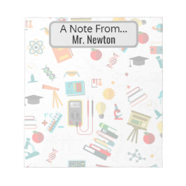 Vetenskapslärarexamen Personlig print apples bokar Anteckningsblock