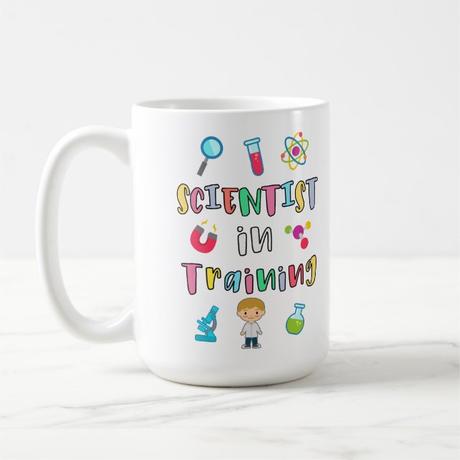 Vetenskapsman i utbildning för unga forskare kaffemugg (Vänster)