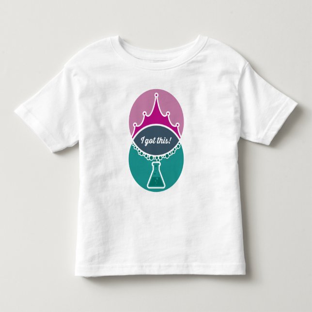 Vetenskapsprinsessa (nedtonad) småbarnströja t shirt (Framsida)