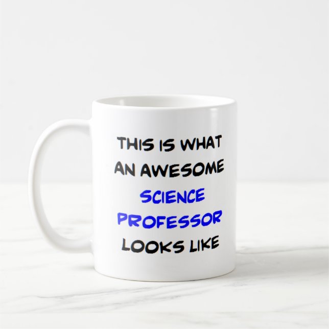 Vetenskapsprofessor i fantastisk kaffemugg (Vänster)