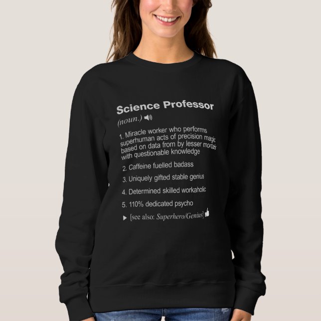 Vetenskapsprofessorens jobbdefinition: t shirt (Framsida)