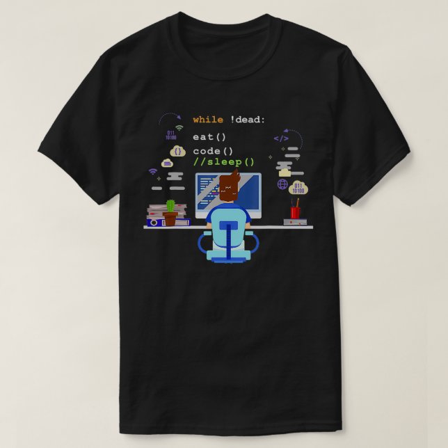 Vetenskapsprogrammering av matematik för viloläge t shirt (Design framsida)