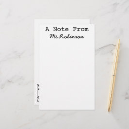 Vetenskapstatiska teman för läraruppskattning brevpapper